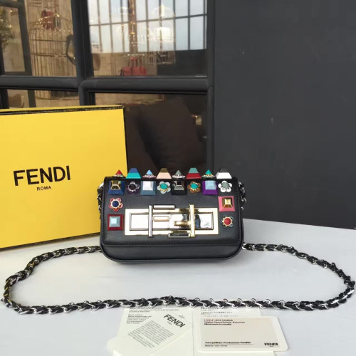 F**di-3baguette-replica-bag-black