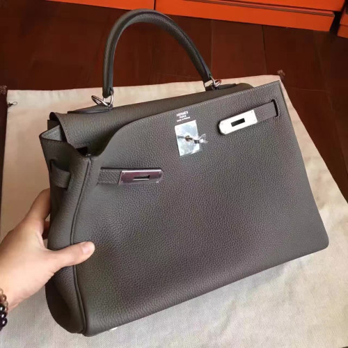 H**mes-kelly-replica-bag-darkgray-3