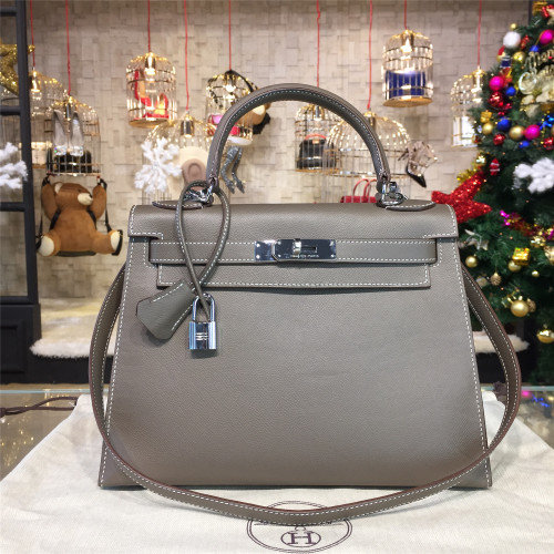H**mes-kelly-replica-bag-gray