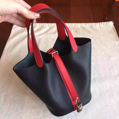 H**mes-picotin-lock-replica-bag-black-11