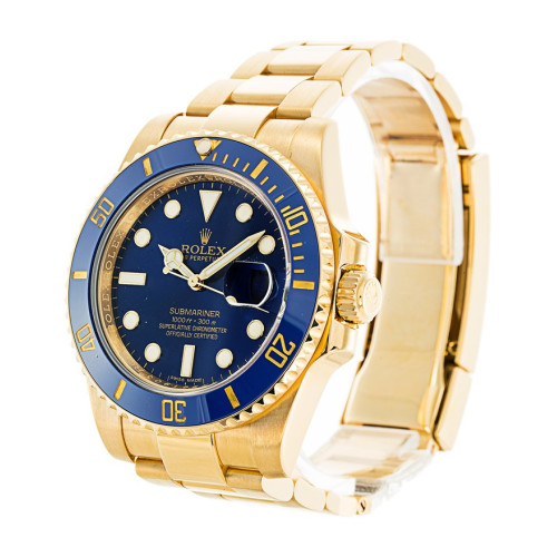 R*l*x-submariner-blue-dial-gold-116618lb