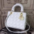 1:1 Replica Christian Dior Medium Lady Dior Bag Gold Toned Hardware White For Women 24cm/9in CD