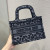 1:1 Replica Christian Dior Mini Dior Book Tote Mizza Embroidery, Blue/Black, For Women Women’s Handbags, 9in/23cm CD S5475ZRHM_M962