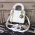 1:1 Replica Christian Dior Mini Lady Dior Bag Gold Toned Hardware White For Women 18cm/7in CD
