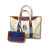 Double Sided Shopping Bag Red/Blue/Brown For Women‎ 14.2in/36cm