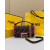 1:1 Replica Fendi Baguette Small Brown Fabric Pink Border Bag For Woman 18cm/7in