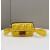 1:1 Replica Fendi Baguette Yellow with Embroidery Small Bag For Woman 21cm/8in
