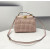 1:1 Replica Fendi Peekaboo Mini Pale Pink Braided Bag For Woman 18cm/7in