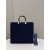 1:1 Replica Fendi Sunshine Medium Navy Blue FF fabric shopper Bag For Woman 31cm/12in