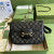 1:1 Replica Gucci Horsebit 1955 Shoulder Bag Black And Ivory GG Denim Jacquard For Women 9.8in/25cm 602204 UN3BG 1274