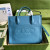 1:1 Replica Gucci Small tote With Gucci Logo Blue For Women 12.4in/31.5cm GG 674822 0E8IG 4432