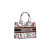 1:1 Replica Medium Dior Tote Bag White/Black For Women 14in/ 36cm M1296ZEAU_M933